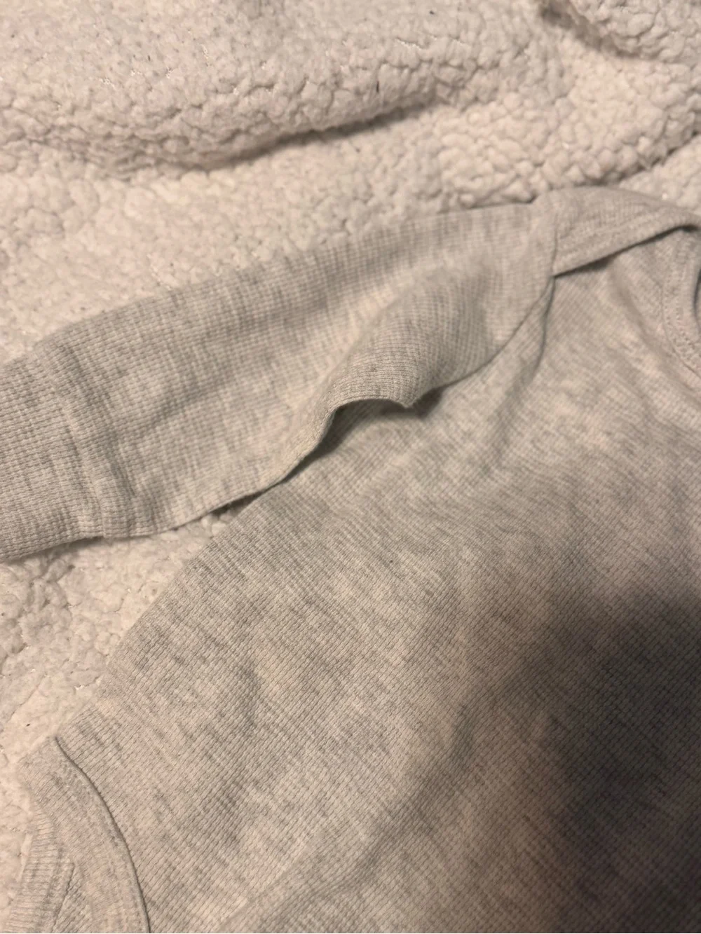 Carter's Light Gray Long-Sleeve Ribbed Baby Bodysuit